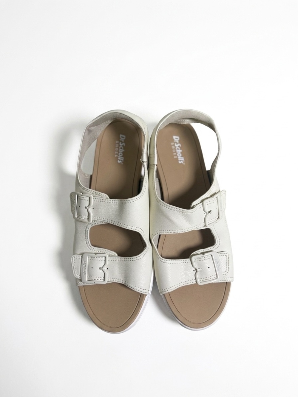Dr. Scholl's Time Off Era White Platform Sandals Size 9.5M